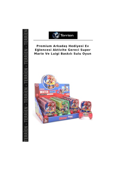 Premium Arkadaş Hediyesi Ev Eğlencesi Aktivite Gereci Super Mario Ve Luigi Baskılı Sulu Oyun