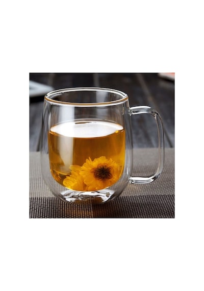 4 Adet Çift Katmanlı Kahve Kupasi Seti - Kahve Sunum Bardağı - Latte Bardağı Çift Cidarlı 350 Ml Çokrenkli