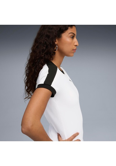 Puma T7 Slim Kadın Beyaz T-shirt 632129 Beyaz