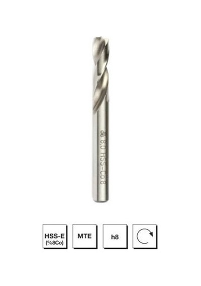 Quanto Hss -e %8co Mte Normu 8mm Punta Çürütme Matkap Ucu - Uzu