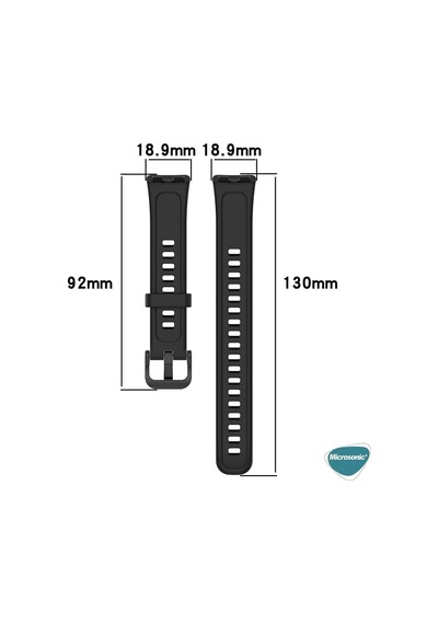 Huawei Band 9 İçin Kordon, Silicone Sport Band Siyah Band 9 İle Uyumlu Kordon - Siyah Çok Renkli