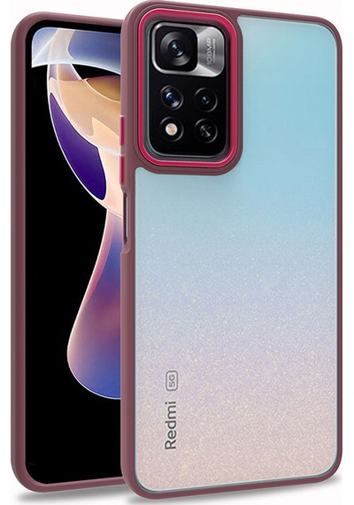 Xiaomi Poco M4 Pro 5g Kılıf Zore Flora Kapak Kırmızı