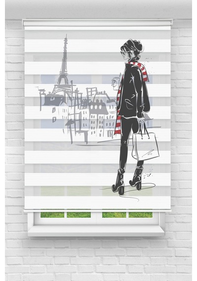 Perdeoutlet38 Baskılı Renkli Paris Moda Dijital Baskılı Zebra Perde-cocuk Odası-stor Perde Model:pz-937 Çok Renkli