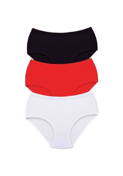 3 Adet Tutku Kadın Yüksek Bel Bato Kalın Lastik Külot S3 Beden: 2xl Standart