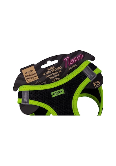 Doggie Havalı Dokuma Neon Serisi Küçük Irk Göğüs Tasması Sarı XS- Sarı