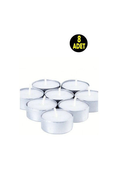 8 Adet Beyaz Suda Yüzen Restoran Cafe Bar Sarı Mavi Kırmızı Pembe Renk Yuvarlak Tea Light Mum Beyaz