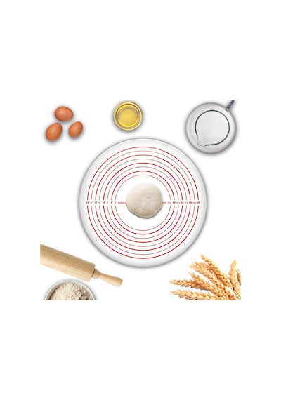 Decorita | Cam Hamur Açma Matı | Düz Renk - Beyaz | Çap40cm