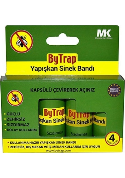 Bytrap Yapışkan Sinek Bandı 3 x 4'lü