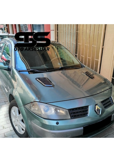 Renault Megane 2 Uyumlu Piano Black Kaput Üstü Havalandırma Izgarası