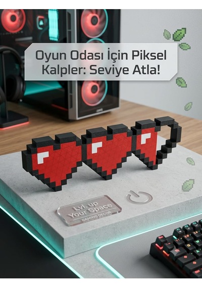 Pixel Kalp Dekor Diğer