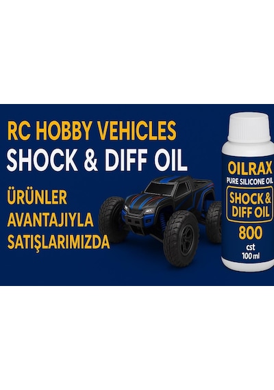 Oilrax Pure Silicone Oil 1.000.000 Cst - Shock & Diff Oil 100 Gr
