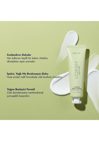 Vegan Vücut Kremi- Green Tea 88ml Yeşil Çay