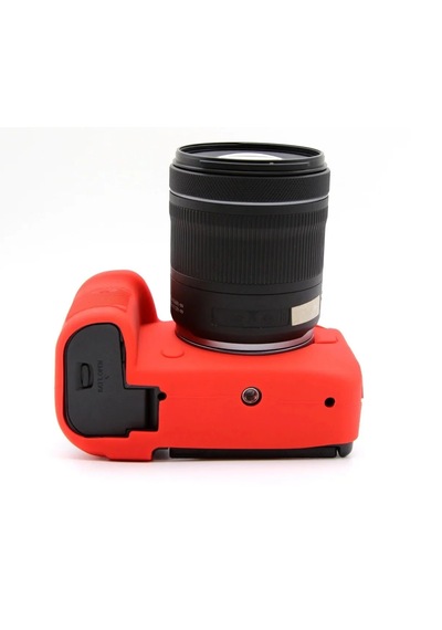 Mettzchrom Canon Eos R6 Mark Iıı Uyumlu Silikon Koruyucu Kılıf Kırmızı