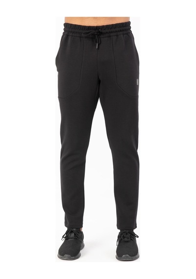 Maraton Sportswear Regular Erkek Dar Paça Basic Siyah Eşofman Altı 22480 Siyah - Siyah