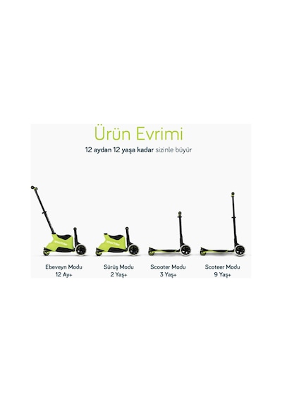 Smartrike Xtend Büyüyebilen Ride On Scooter 12 Ay - 12 Yaş Yeşil