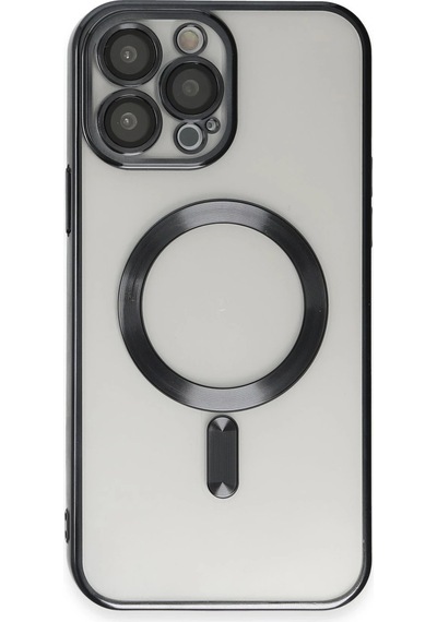 Muratech Newface Apple Uyumlu iPhone 15 Pro Max Kılıf Kross Magneticsafe Kapak - Siyah