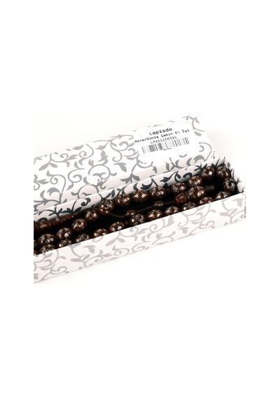 Gümüş İşlemeli Kuka Beyzi Kesim 8x11mm Tesbih