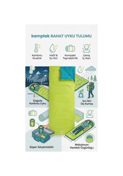 Kamptek Pavillo Su Geçirmez Kamp Uyku Tulumu - Hafif, Kompakt Ve Geniş Kamp Tulumu Fermuarsız Evade 15 170t Polyester Tulum 180 75 Cm Çok Renkli Kamptek Pavillo Su Geçirmez Kamp Uyku Tulumu - Hafif, Kompakt Ve Geniş Kamp Tulumu Fermuarsız Evade 15 170t Polyester Tulum 180 75 Cm Çok Renkli