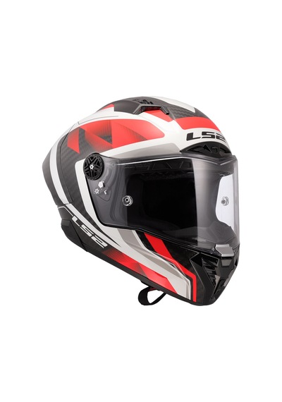 Ls2 Thunder Karbon Gp Aero Raute Kask Beyaz -  Kırmızı