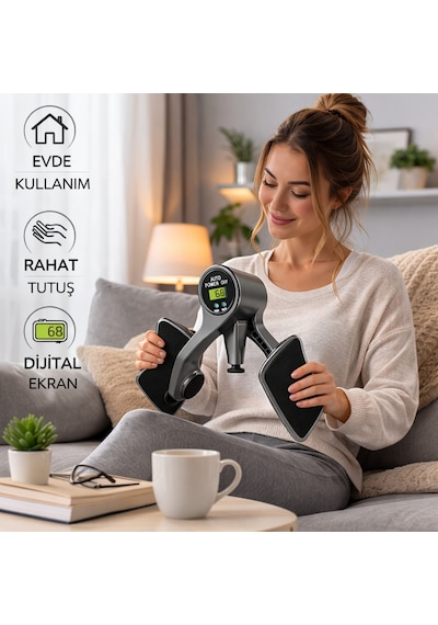 Triline Sayaçlı Dijital Kegel Egzersiz Spor Aleti Erkekler Ve Kadınlar İçin Pelvik Bacak Egzersiz Güçlendirme Siyah