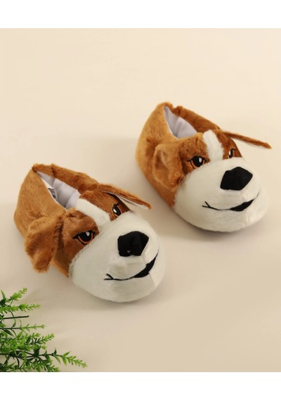 Papucumun Dünyası Unisex Yumuşak Taban Sevimli Köpek Panduf Yetişkin Ve Çocuk Kız Ve Erkek Panduf Kahverengi Papucumun Dünyası Unisex Yumuşak Taban Sevimli Köpek Panduf Yetişkin Ve Çocuk Kız Ve Erkek Panduf Kahverengi