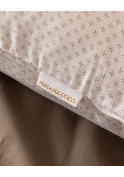 Madame Coco Alexis %100 Pamuk Saten Baskılı 2'li Yastık Kılıfı - Bej 8684427341896 Çok Renkli
