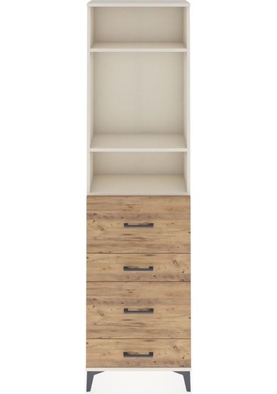 Arges Dolap 3 Raflı 4 Çekmeceli 60x30x221 Aytaşı-çam Aytaşı