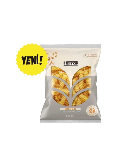 Burgu Makarna Durum Buğdayı İrmiği %12 Protein Değerli Sade Kesme 5 X 500 Gr 2.5 Kg
