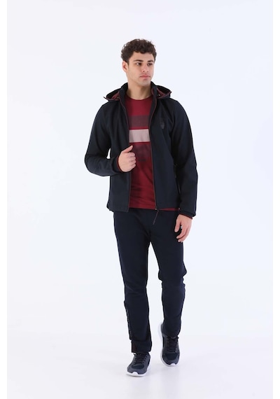 Maraton Sportswear Regular Erkek Kapşonlu Uzun Kol Outdoor Lacivert Ceket 20384 Lacivert