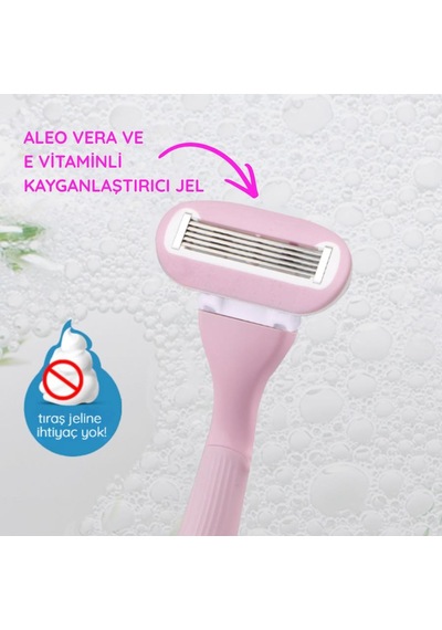Dynamo Beauty Kadın 5 Bıçaklı Tıraş Bıçağı +1 Yedek Kartuş, Asma Aparatlı