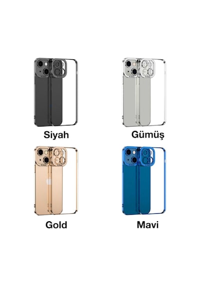Ally Fashion Series Apple Uyumlu iPhone 13 6.1Inç Kilif Renkli Kenar Lazer Çe 554224465