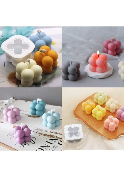 Bubble Mini Mum Kalıbı 2 Adet Beyaz