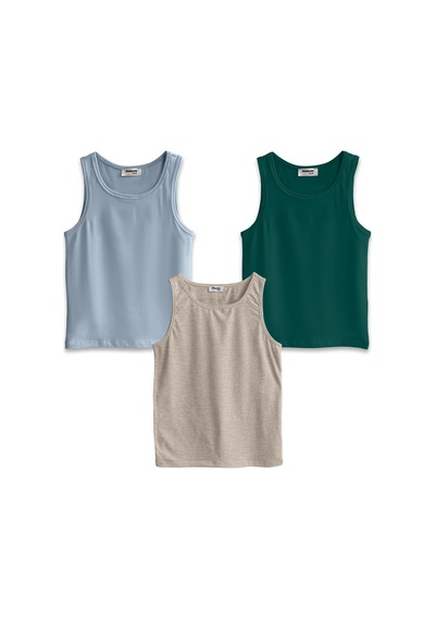 Yohannes Club, Erkek Çocuk, Pamuklu Slip&atlet, Alt-üst, 3 Çift Takım, Çok Renkli KARIŞIK RENK