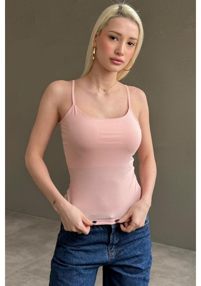 Madmext Pembe Ayarlanabilir Kopçalı Askı Kadın Atlet Mg2676 Pembe