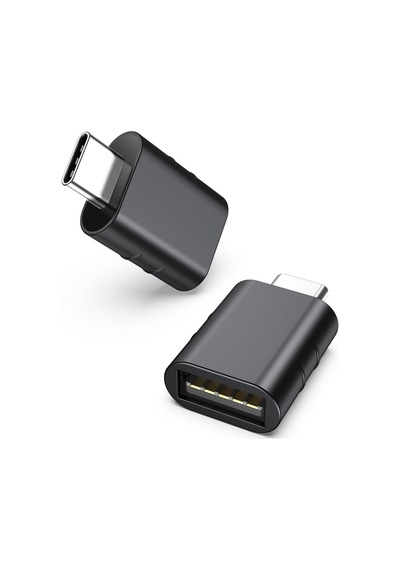 Usb-c To Usb 3.0 Adaptör 2 Li Set Kompakt Siyah Dönüştürücü Yüksek Performanslı Pratik Seti