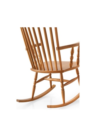 Willlow Rocker Ahşap Sallanır Sandalye Natürel