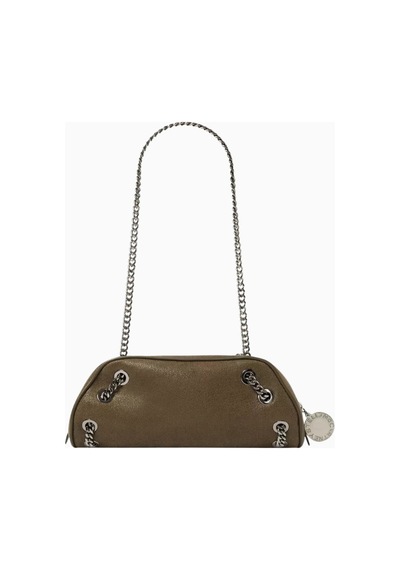 Stella Mccartney Eco Shaggy Deer Vegan Falabella, Zincir Detaylı Bowling Omuz Çantası Yeşil