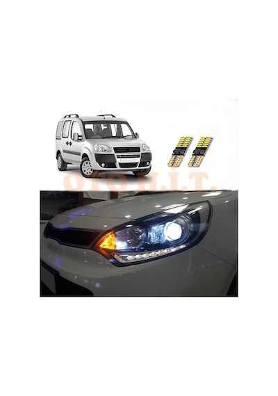 Fiat Doblo D2 05-10 Uyumlu Park Ampulü Beyaz Led Aydınlatma Ampulü Canbus'li
