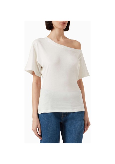 Banana Cici Elena Off-shoulder T-shirt - Beyaz - Premium Jersey Kumaş İle Rahat Şıklık