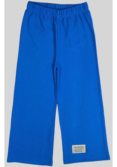 Mavi Bürümcük Bol Paça Pantolon 2062-2 Mavi