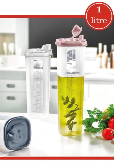 Yağlık Sosluk Şişesi Yağdanlık 1 Litre, Kapaklı Sos Ayçiçek Zeytinyağı Şişesi 1000ml Turuncu Diğer