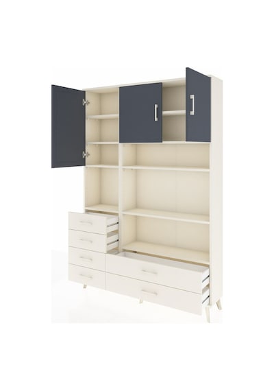 Arges Dolap 9 Raflı 6 Çekmeceli 3 Kapaklı 132x30x195 Aytaşı-antrasit/aytaşı Antrasıt/aytası Arges Dolap 9 Raflı 6 Çekmeceli 3 Kapaklı 132x30x195 Aytaşı-antrasit/aytaşı Antrasıt/aytası