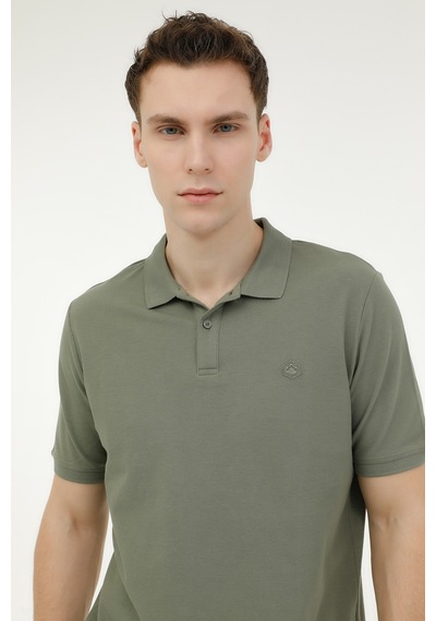 Lumberjack M-Ct953 Basıc P.T-Sh 4Fx Haki Erkek Kısa Kol T-Shirt 000000000101533535 Haki