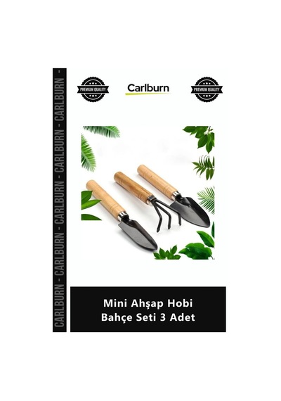 Özel Üretim Kaliteli Tırmık Kürek El Aletleri Bitki Dikim Takımı Mini Ahşap Hobi Bahçe Seti 3 Adet