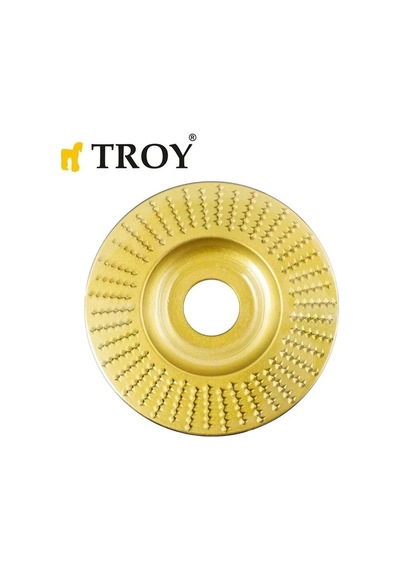Troy 25075 Avuç Taşlama İçin Ahşap Aşındırıcı Disk, Düz Yassı, 125mm