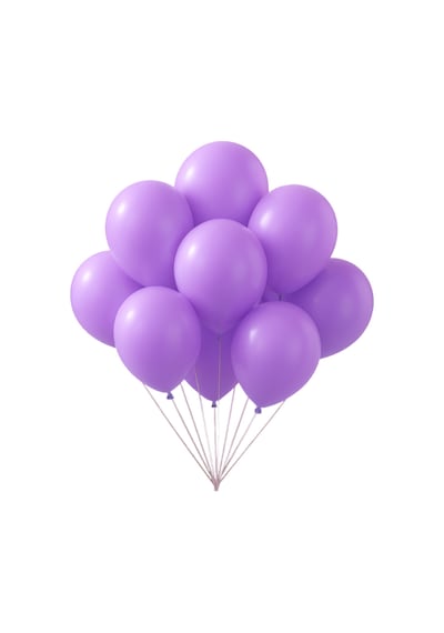 Metalik Balon 11 İnc 28 Cm 10 Adet Parti Doğum Günü Kutlama Süsleri Mor