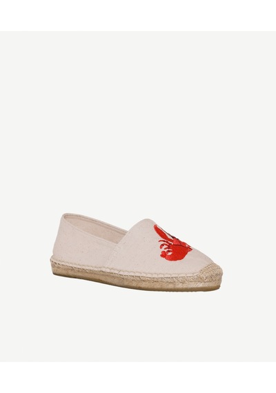 Yargıcı Yengeç Nakış İşlemeli Espadril 26ykay4030x 006 Ekru