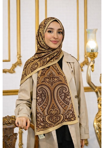 Shawl Secret Glamour Pamuklu Etnik Soft S Al 52837 Haki Etnik Desen Yeşil