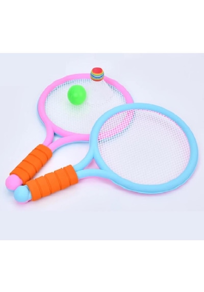 Çocuk Plaj Tenisi Badminton Raketi Seti Fileli Yeni Başlayanlar İçin
