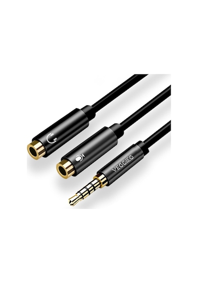 3.5mm Kulaklık Ve Mikrofon Birleştirici Y Kablo